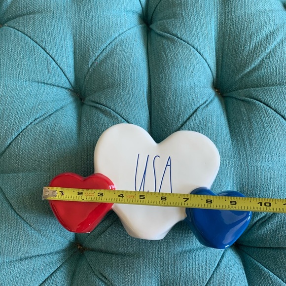 Rae Dunn Trio “USA” Hearts Decor - Picture 3 of 4